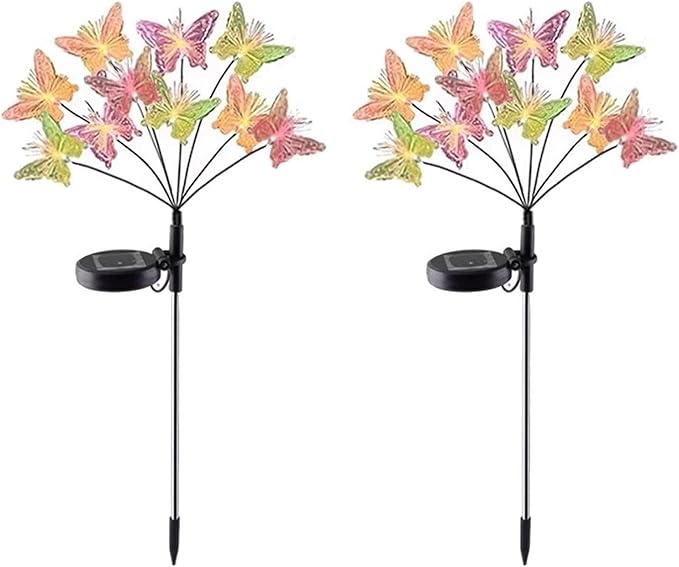 Waterproof Solar Pathway Lights, Solar Flowers Decorative Lights for Garden Patio Porch Flower Bed Decorations, Housewarming Gifts