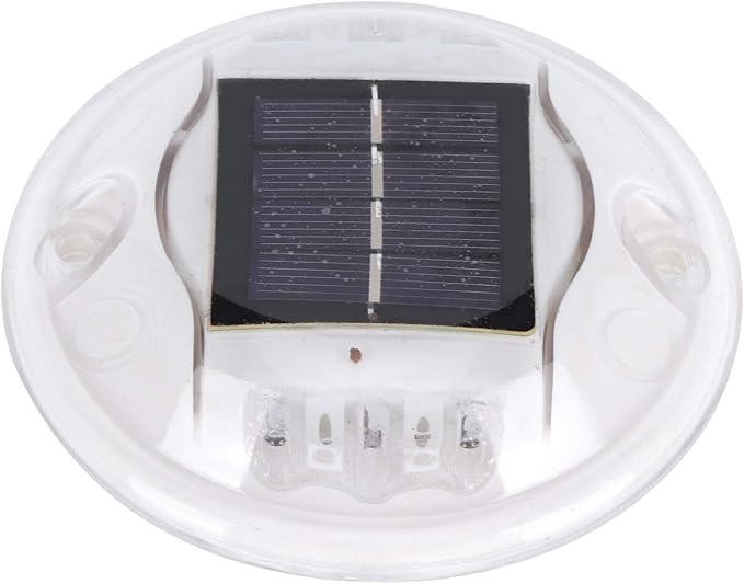 JEOZBM Solar Driveway Lights, Outdoor LED Solar Pathway Lights, Round Solar Deck Lights Step Markers Light for | Lumora