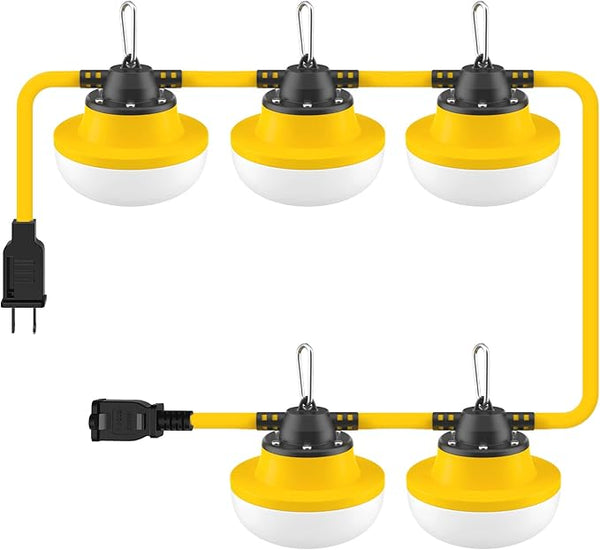 New Upgrade 50FT Construction String Lights LED Industrial Grade Best for Construction Sites,Renovation | Lumora
