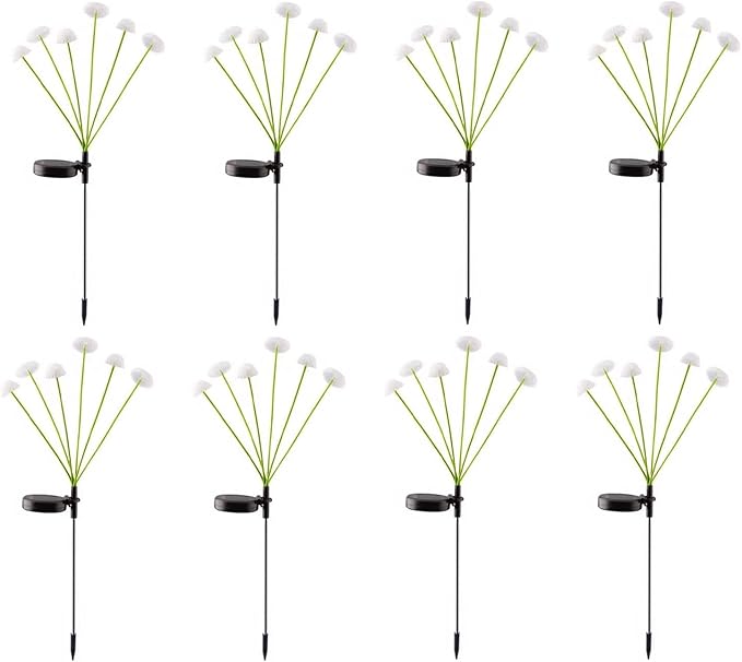 LED Solar Garden Lights Mushroom, Waterproof Solar Pathway Lights Outdoor, for Patio, Festival, Wedding, Party Decor Jellyfish Ambiance