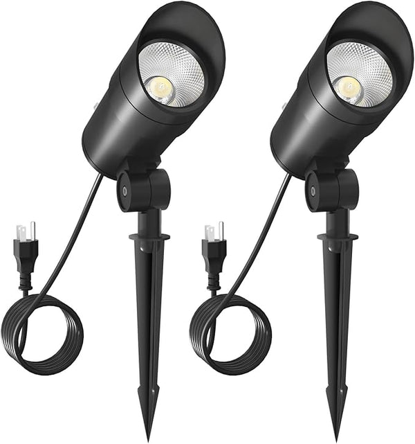 LOTMOS 30W Flag Pole Lights, 2 Pack Dusk to Dawn LED Spot Outdoor with 9.68FT Cord, 120V Plug in 6000K Ultra Bright | Lumora