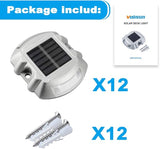 VOLISUN Solar Deck Lights Driveway Dock Lights, 8-Pack Led IP68 Waterproof Outdoor Warning Step Lights for Driveway | Lumora
