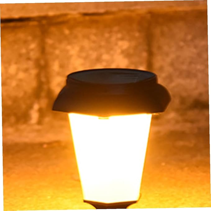 BESPORTBLE Solar Garden Lamp Outdoor Decorative Solar-Powered Pathway Light with Flame Effect Easy Installation Stake Light for Patio Lawn and Garden Lighting