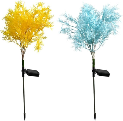 Solar Powered LED Lawn Stake Light Blue, Outdoor Garden Path Landscape Lamp with Rime Frost Effect, Solar Garden Decor for Patio and Yard