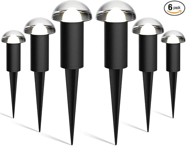 VENUS MANUFACTURING Low Voltage Landscape Pathway Lighting 6PK 1.5W LED Mushroom Lights 35Lumen Wired Walkway Light | Lumora