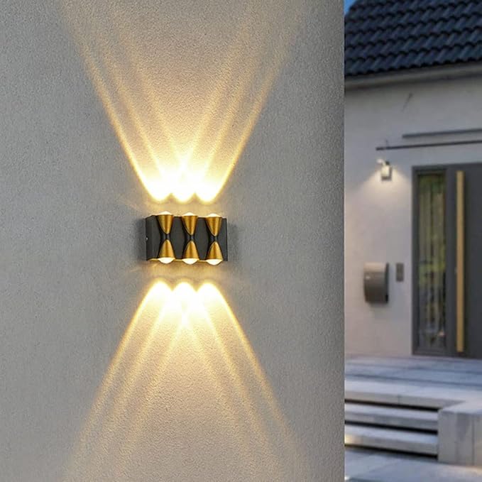 Exterior Light Fixture,Up and Down Wall Lights Indoor IP65 Waterproof Morden Wall Sconces Lighting 6W Warm White | Lumora