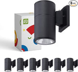 ASD 1 Light Dusk to Dawn Outdoor Wall Light Fixture | 60W E26 Bulb Socket 120V ETL Cylinder Up Down Lights | | Lumora