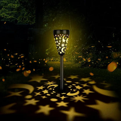 4pcs Solar Garden Path Lights Outdoor Solar Powered Landscape Walkway Lights Yard Lawn Decoration