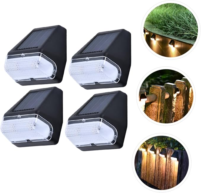 jojofuny Led Wall Lights for Outdoor Waterproof 4 Pack Solar Fence Lights Warm White Light for Garden Pathway | Lumora