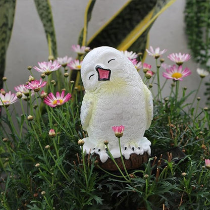 BESPORTBLE Solar Garden Lights Figurine Outdoor Stake Decorative Lights Solar Powered Resin Statue for Yard Patio Lawn Garden Decorations