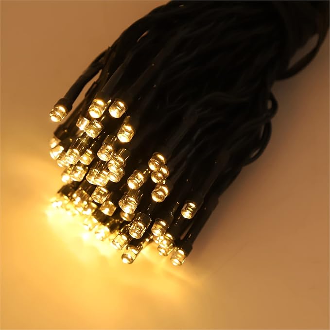 Alvinlite Outdoor Lights Christmas Tree LED Hanging Decoration String100 Light Chips Solar Power Ultra Length Ornaments for Patio, Garden Wedding Christmas Halloween Birthday Party