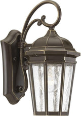 Progress Lighting Verdae Collection 1-Light Clear Seeded Glass New Traditional Outdoor Small Wall Lantern Light | Lumora