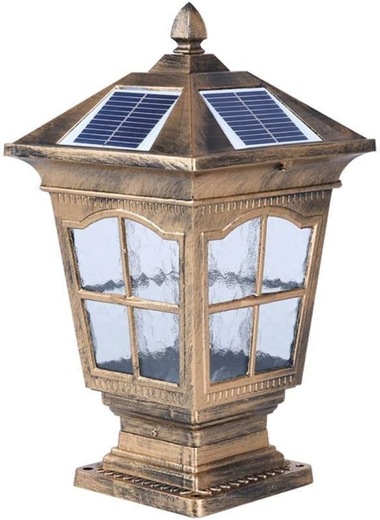Outdoor Lamp Post Light Post Lights Outdoor,IP55 Retro Solar Outdoor Waterproof Garden Lighting Aluminum Metal Column Lamp External Decking Patio Villa Wall Post Pillar Lantern Lights Edison LED Decor