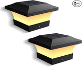 T-SUN Post Solar Lights, Outdoor Waterproof Solar Post Cap Lights for 4x4 Wooden & Vinyl Posts, Deck, Fence | Lumora