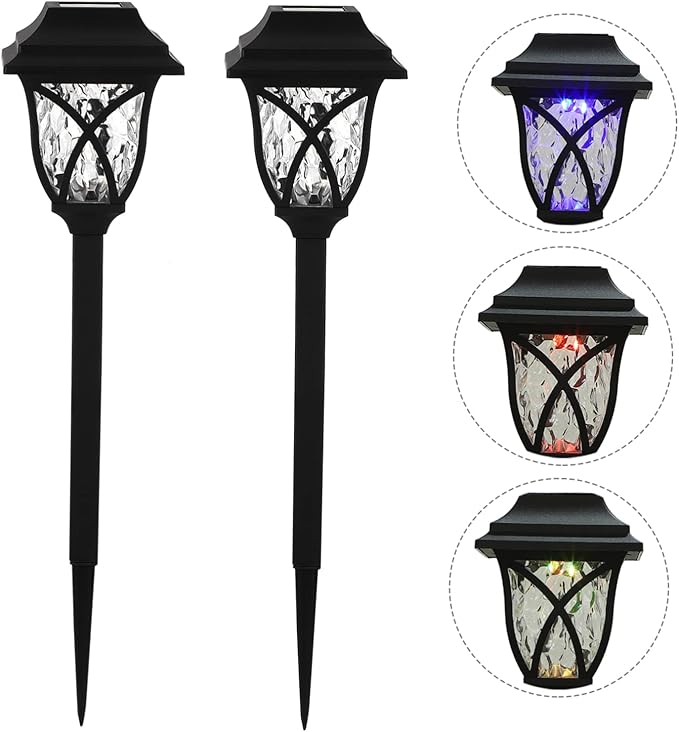 4pcs Led Solar Pathway Lights Garden Decor Outdoor Lights for Patio Driveway Courtyard