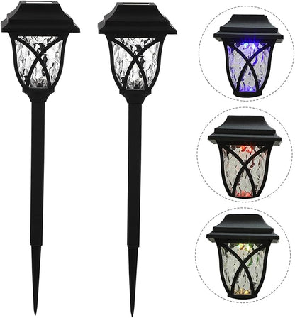 4pcs Led Solar Pathway Lights Garden Decor Outdoor Lights for Patio Driveway Courtyard