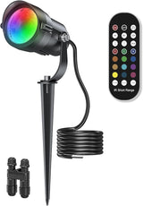 HIBOITEC RGBW Low Voltage Landscape Lighting 12W with Remote Connectors Spotlights Landscape Lights Kit 12-24V | Lumora
