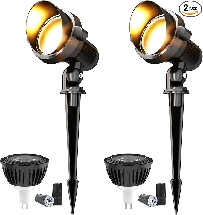 Landscape Lights Outdoor 12v: 10W MR16 Low Voltage LED Landscape Lights 12-24V 3000K Warm White - Front Door | Lumora