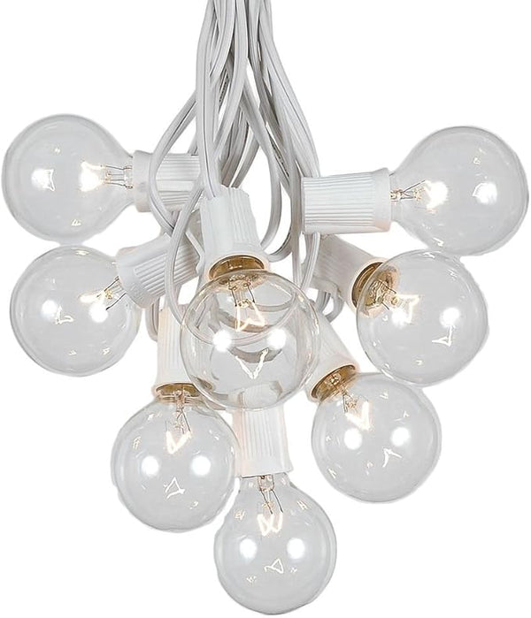 25 Foot G50 Outdoor Patio String Lights with 25 Clear Globe Bulbs – Indoor Outdoor String Lights – Market Bistro | Lumora
