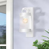 Outdoor Dusk to Dawn Wall Light Exterior Light Fixture Sconce Pure Aluminum Porch Lantern White E26 (Bulb Not | Lumora