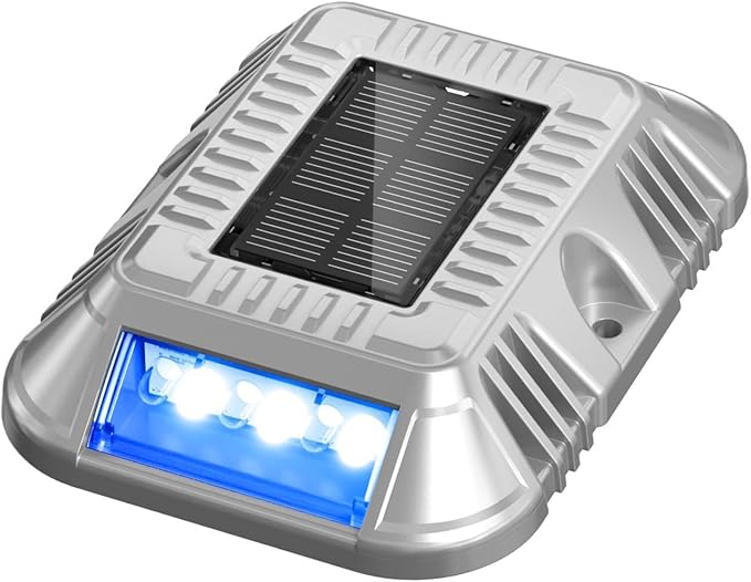 addlon Solar Dock Lights Marine 1 Pack, 2CCT Outdoor Driveway Marker Deck Lights, IP67 Waterproof, Solar Powered | Lumora