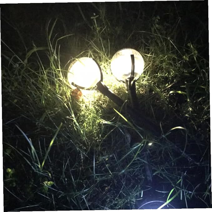 Totority Solar Lawn Lights 2pcs Outdoor Solar Energy Garden Pathway Lamps with Color Changing LEDs Landscape Lighting for Patio Yard Decor