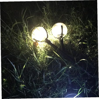 Totority Solar Lawn Lights 2pcs Outdoor Solar Energy Garden Pathway Lamps with Color Changing LEDs Landscape Lighting for Patio Yard Decor