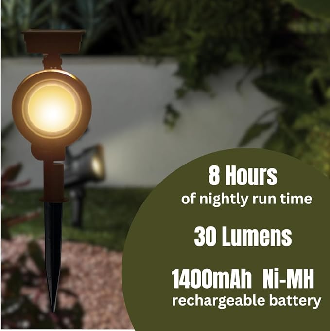 SEDLAV Solar Outdoor Lights Waterproof - Solar Powered Black Metal Color Lock LED Spotlight - Motion Sensor Outdoor | Lumora