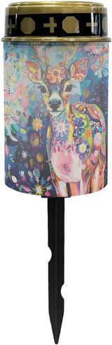 Colorful Deer Solar Garden Stake Lights - Bright Cemetery Grave Decorations, Waterproof for Outside, Driveway | Lumora