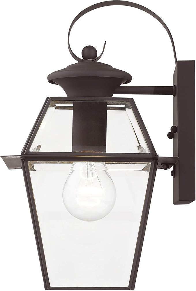 Livex Lighting 2181-07 Westover 1-Light Outdoor Wall Lantern, Bronze | Lumora