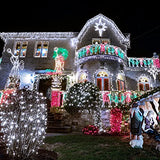 JMEXSUSS 300 LED White Christmas Tree Lights Plug in
