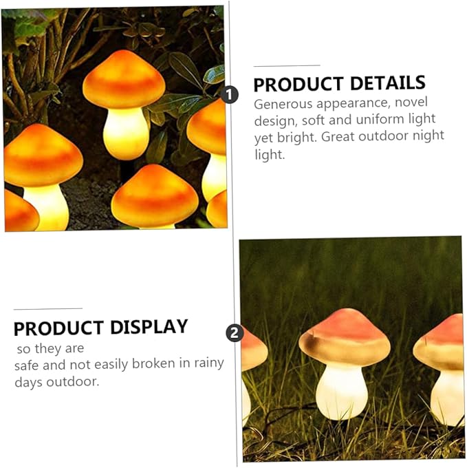 BESTonZON Solar LED Garden Mushroom Light Waterproof Solar Pathway Lights for Lawn and Patio 10-Piece Set of | Lumora