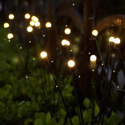 Solar Garden Lights Solar LED String Lights Firefly Solar Lights Outdoor Waterproof Firefly Solar Pathway Lights, Solar Stake Lights Outdoor Garden Decoration Garland Lights Camping Lights Solar Light