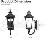 Emliviar Solar Exterior Front Porch Light with Remote Control, 3 Lighting Modes Waterproof Solar Wall Lantern, Auto | Lumora
