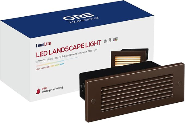 LEONLITE Update 5CCT LED Step Lights 120V-277V, Dimmable 4.5W 300LM Anti-Glare LED Deck Steps Stair Lights Outdoor | Lumora