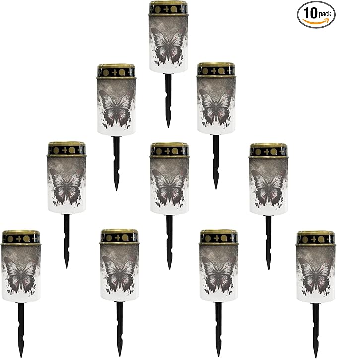 Black Butterfly Outdoor Butterfly Solar Lights Solar Pathway Lights Waterproof Solar Walkway Lights Solar Powered Lantern Landscape Lights Flameless Light