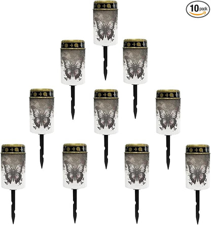 Black Butterfly Outdoor Butterfly Solar Lights Solar Pathway Lights Waterproof Solar Walkway Lights Solar Powered Lantern Landscape Lights Flameless Light