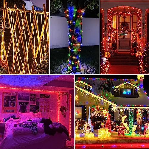 Nazuwke 200Ft Rope Lights Outdoor, 18 Colors Changing 610 LED String Lights