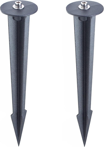 Metal Ground Stake Spike for Outdoor Landscape Spot Flood Pathway Solar Light Replacement Light Stake Spike Part Holder,10.4" Long(2 Pack)