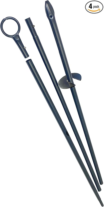 Simple Living Solutions 4-Pack 9' String Light Patio Pole for Outdoor Use, Perfect for Canopy Lighting, Weddings, Engagement Parties, and More!