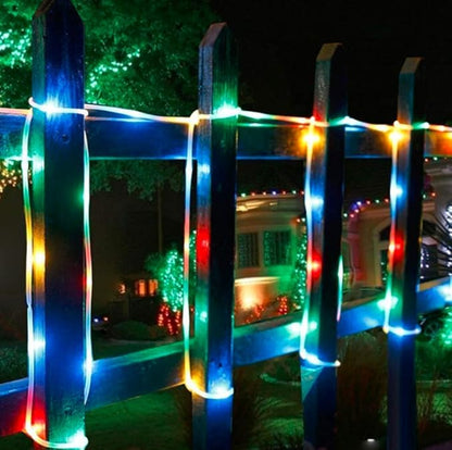 Solar Rope Lights Outdoor, 23ft 50LED Outdoor Rope String Lights Waterproof Copper Tube Wire String Lights for Garden,Yard, Path, Fence, Stairs, Backyard, Patio (Multicolor)
