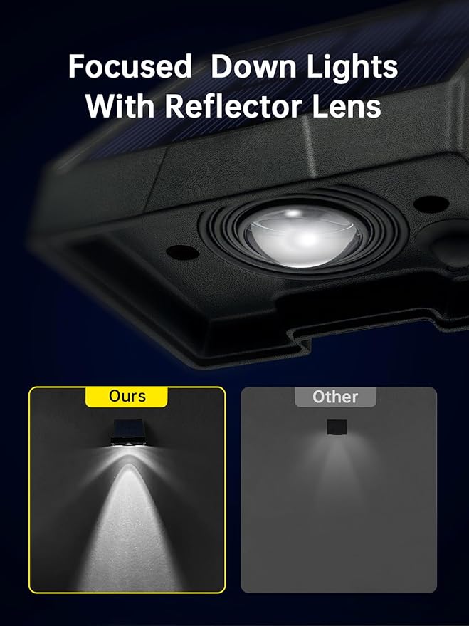 Solar Lights Outdoor Waterproof LED 6000K White Bright Lens Downlight Small Solar Light for Address, Sign, Mailbox | Lumora