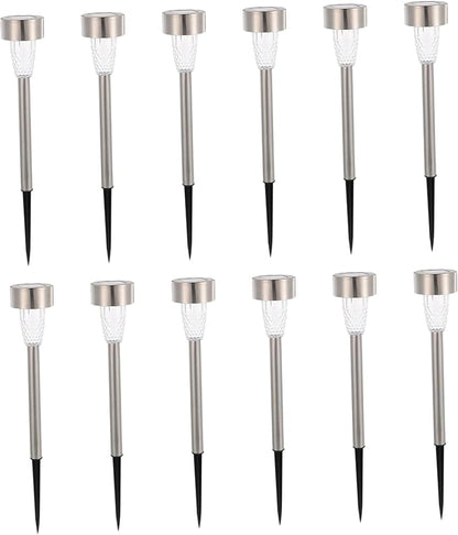 BESPORTBLE 12pcs Solar Pathway Lights Outdoor Solar Stake Light for Patio Decor and Walkway Lighting for Garden Pathways