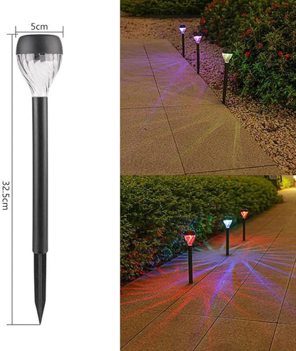 Solar Pathway Lights LED Solar Light IP44 Waterproof Landscape Lighting for Patio Driveway Decor (Colorful*4PCS)