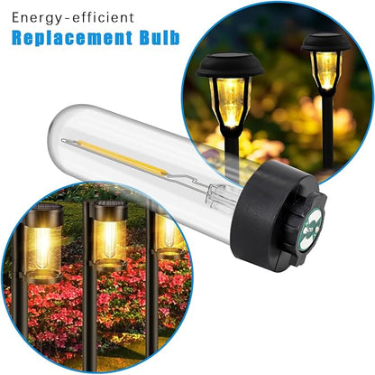 Solar Light Bulb Replacement May Fit Hampton Bay Solar Light 3V Warm White Solar Lightbulb Outdoor Indoor for Yard Garden Pathway, 2 Pack