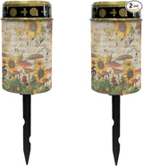 Solar Garden Stake Lights Outdoor Waterproof Cemetery Lights Sunflower Mushroom LED Lantern Cemetery Decorations | Lumora