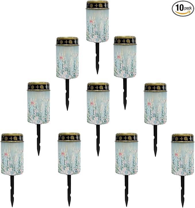 Flower Solar Flameless Lights Outdoor Solar Lights Waterproof Solar Powered Fairy Lights for Outside Landscape Lighting Pathway Lights Red Rose Lantern Solar Walkway Lights Outdoor