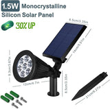 Solar Spotlights, Outdoor Ground Spot Light for Flag Pole, Bright 7-LED Dusk-to-Dawn Waterproof Landscape Flagpole | Lumora