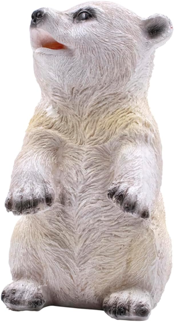 DOITOOL Solar LED Polar Bear Lawn Lamp Colorful Solar Powered Garden Light Outdoor Landscape Decorative Lighting for Pathway Trees Flowers
