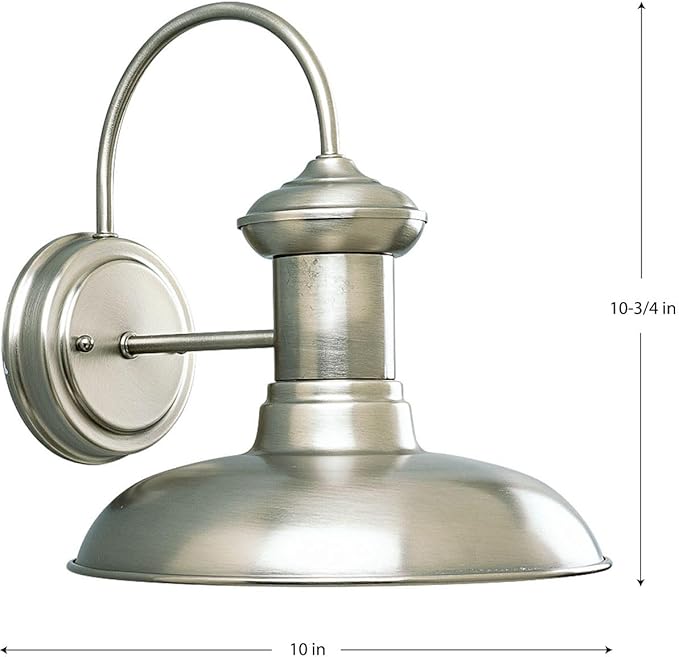 Progress Lighting P5722-81 Brookside Outdoor, 10-Inch Width x 10-3/4-Inch Height, Nickel